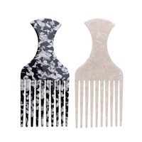 Brosse à cheveux bouclés MiDairy 4 mm, peigne afro, peigne de coiffure professionnel à dents longues, peigne de coiffage pour femmes