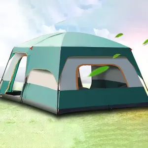European Large Luxury Wind Resistant Family Carpas de Camping Tent Outdoor Tent For 8-10 Person