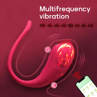 Mini vibromasseur portable longue portée avec télécommande sans fil via application, étanche IPX7, 10 fréquences pour couples