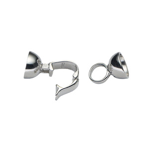 Fermoir en forme de cœur en argent S925 pour bracelet de perles, connecteur de collier, accessoires de bricolage 2013 - Product Image 1