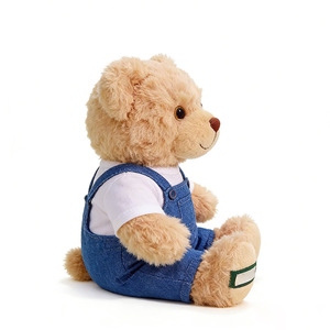 Oso de Peluche Personalizado con Overol de Mezclilla, Peluche de Felpa 100% Poliéster, Tamaños Personalizados - Product Image 3