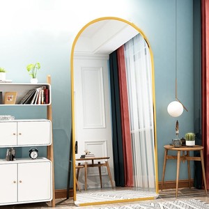 Gương đứng trang trí nhà cửa, phòng ngủ, phòng khách, khung nhôm vàng, kính, kích thước lớn, kiểu dáng dài - Product Image 3