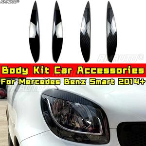 Kit carrosserie pour Mercedes Benz Smart 2014+, yeux de phare, sourcils de phare, décoration de phare, accessoires de style automobile - Product Image 1
