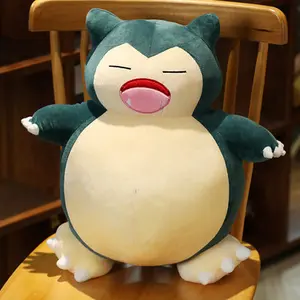 Hot Sale Super Cute Big Size Peluche Snorlax Plush Toy Soft Stuffed Pokemoned Plush Throw Pillow Kids Doll