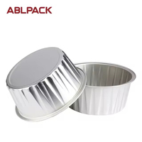 Revêtements jetables en aluminium avec PET pour friteuse à air, moules de cuisson ronds, récipients de qualité alimentaire résistants au four (125 ml, couvercles en option)