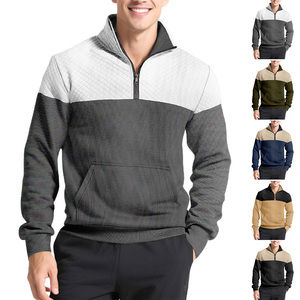 Nouveau sweat à capuche décontracté pour homme, demi-zip, tendance, pour l'extérieur - Product Image 1