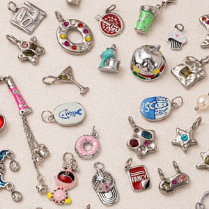 Barra de Plata para Charms |   Colgantes de Acero Inoxidable para la Fabricación de Joyas |   Comida, Viajes, Animales |   Resistente al agua, hipoalergénico y sin deslustre - Product Image 3