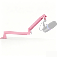 CMTECK AS17S OEM Bras de microphone rotatif à 360 degrés réglable avec gestion des câbles dissimulée, support de micro en alliage d'aluminium durable, personnalisable