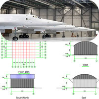 Prix d'usine bon marché Hangar d'avions de matériaux d'entrepôt Bâtiment préfabriqué d'atelier