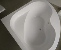 Baignoire de luxe en forme d'arc en verre transparent, lumière de massage en acrylique, bain à remous pour adulte avec lumière led