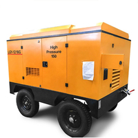 Compresseur d'air à vis diesel portable 7 bar 8 bar 10 bar compresseur industriel pour appareil de forage à essence