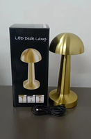 Großhandel Langlebige Eisen-LED-Pilztischlampen mit Dimmbarer Touch-Steuerung, USB-Aufladbar für Restaurant & Heim-Schreibtischgebrauch