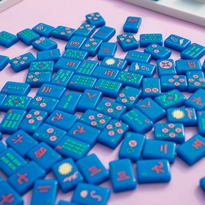 Custom Blue Acrylic <b>Mahjong</b> <b>Set</b> for US, Singapore, Malaysia & Japan Markets | 160-Piece American Style Tiles - Product Image 6