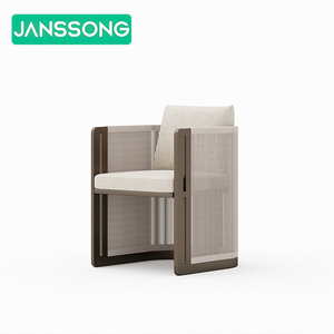 विला पैटियो डाइनिंग टेबल और कुर्सियां एल्यूमीनियम रेस्तरां आउटडोर डाइनिंग सेट रिसॉर्ट आउटडोर फर्नीचर होटल गार्डन डाइनिंग टेबल - Product Image 6