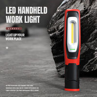 Lampe LED portable pour le camping, les situations d'urgence routière et l'inspection en atelier, avec crochet pliable et support magnétique