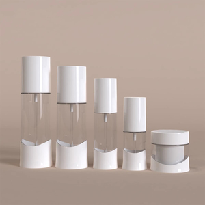 Trong suốt + trắng mỹ phẩm container đặt 50g Kem Jar 30ml 50ml 100ml 120ml nhựa Chất Lotion chai - Product Image 4