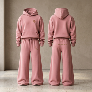 Ensemble décontracté unisexe hiver personnalisé : sweat à capuche uni et short large en coton 100% avec broderie 3D, épais et écologique - Product Image 2