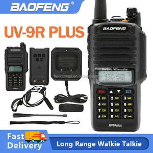 BAO FENG UV9RPLUS 2 Way Baofeng Radio Intercom Walkie Talkie High Frequency Waterproof Hand-held 8W IP67 Handheld Black Fujian