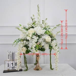 DKB Wholesale Realistic Artificial Silk <b>Flower</b> Ball Arrangements Centerpiece Wedding Table Decor Customizable Size - Product Image 2
