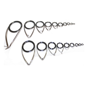 Weihai SS304 Marco de óxido de titanio anillo de inserción de cerámica al aire libre mar carpa caña de pescar guías anillo <span class=keywords><strong>kit</strong></span> #8 #10 guía de envío rápido - Product Image 2