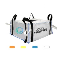Sac pour dumplings à tissu transparent, sacs jumbo industriel de cour, 3 cube, levage de déchets, impression OEM, uv, stable, rouleaux