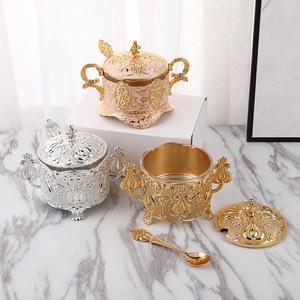 Fabrikant Europese Scandinavische stijl glazen kruidenpot met deksel, keukenaccessoires, creatieve decoratie, suikerpot, huishoudelijke pot - Product Image 3
