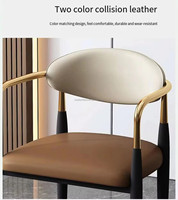 Chaises de salle à manger modernes et personnalisées pour restaurant et hôtel Pieds en bois en tissu souple avec bras en métal Meubles de maison en gros pour l'extérieur