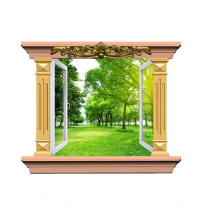 Moulure murale de fenêtre en plastique ABS de style européen pour une utilisation extérieure blanche Elantra Poids léger Garantie 1 an Satisfaction - Product Image 3