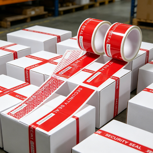 Perforated Tamper Evident Security <b>Tape</b> with Inkjet Serial Number Barcode Custom VOID Packaging <b>Tape</b> - Product Image 5