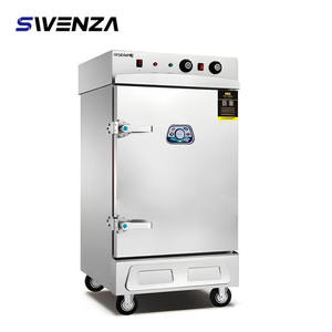 Swenza Armoire <span class=keywords><strong>à</strong></span> vapeur pour riz et poulet <span class=keywords><strong>à</strong></span> grande échelle Machine de cuisson commerciale <span class=keywords><strong>à</strong></span> <span class=keywords><strong>gaz</strong></span>/électrique <span class=keywords><strong>à</strong></span> 10 plateaux - Product Image 1
