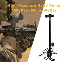 Pompe à main PCP TUXING 300 bar 4500 PSI 30 MPa haute pression noire à trois étages pour gonflage manuel avec filtre déshydratant pour paintball
