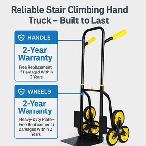 6-पहिया सीढ़ी चढ़ाई हैंड गाड़ी भारी शुल्क सामान और कार्गो ट्रॉली - Product Image 4