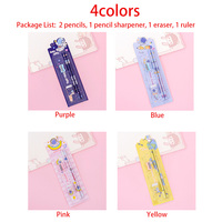 Kerstcadeaus Kinderen Cartoon Briefpapier Pak Leerlingprijs Potlood Vijfdelige set Aanpasbare kleuren Logo Nieuwe geschenkdoos ZONGMAO