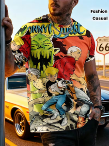 Camisetas de Manga Corta para Hombre con Estampado de Fat <span class=keywords><strong>Albert</strong></span> y Cosby, Estilo Retro, Holgadas, Estilo Hip-Hop Urbano, Venta al Por Mayor y Personalizadas - Product Image 4