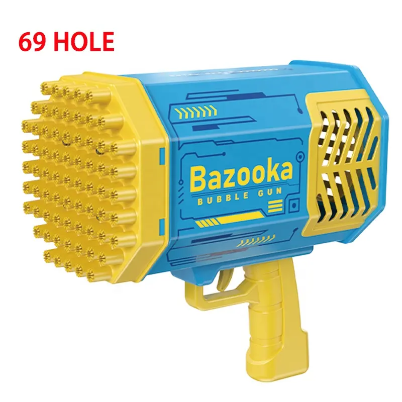 69-Hole High-quality fully automatic Gatling bubble gun toy machine children bubble guns machine for kid Charging bubble gun