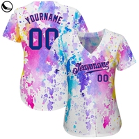 Uniformes de baseball personnalisés en polyester respirant 100 % pour hommes et femmes, avec logo et numéro brodés, impression par transfert thermique, toutes les 30 équipes
