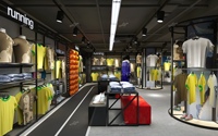 Chaussures de Sport pour hommes, magasin de détail, exposition intérieure, étagère murale, magasin de meubles, Design sur mesure, magasin de vêtements sportifs, décoration