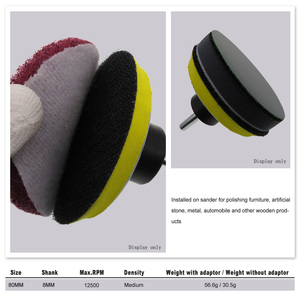 Almohadilla de respaldo de disco de lijado negro y amarillo de 3 pulgadas, placa de respaldo de gancho y bucle de rosca M10 para herramientas abrasivas, pulido de madera de Metal - Product Image 5