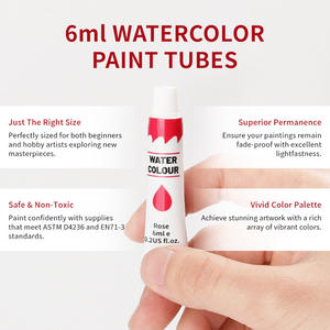 Paul <span class=keywords><strong>Cezanne</strong></span> Ensemble <span class=keywords><strong>de</strong></span> peinture <span class=keywords><strong>aquarelle</strong></span> professionnelle 12 couleurs 6ml Peinture <span class=keywords><strong>aquarelle</strong></span> fluide pour peinture bricolage - Product Image 3