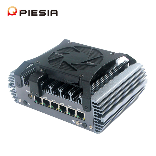 6 Lan POE 1Com 1*DDR5 16GB Industrial Router PfSense Firewall Mini PC with 12th Gen N150 N100 11th Core I3 I5 I7 Celeron 6305U