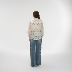 Blusas de Mujer al por Mayor, Camisas de Manga Larga con Encaje Calado, Blusas Elegantes para Mujer - Product Image 5