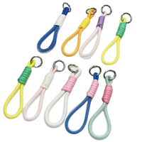Cordon de téléphone, prix direct usine, colliers pour animaux de compagnie de couleurs assorties avec anneaux métalliques, multiples nuances pastel, accessoires en corde durable