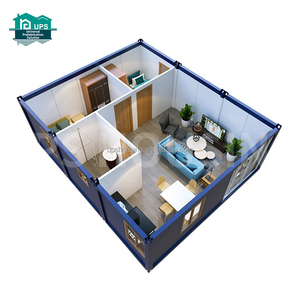 Hot bán 20 ft & 40 ft prefab container xây dựng mái nhà phẳng bánh sandwich Bảng điều khiển trang bị container nhà với nhà vệ sinh cơ sở - Product Image 5