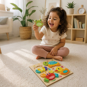 Jeu <span class=keywords><strong>de</strong></span> puzzle 3D en bois personnalisé 4-en-1, blocs d'animaux et <span class=keywords><strong>de</strong></span> <span class=keywords><strong>dinosaures</strong></span> à assortir, <span class=keywords><strong>jeux</strong></span> éducatifs pour enfants - Product Image 2