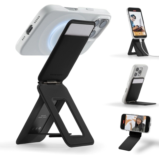 360 Rotating Cell Phone Stand Adjustable Foldable Desktop Holder Phone Mount Compatible with All Mobile Phones and Tablets