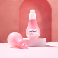 Flacon de sérum en verre en forme d'ampoule de 30 ml, rechargeable, vide, contenant cosmétique en verre, emballage à marque privée