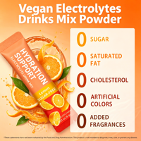 Poudre de mélange de boissons électrolytiques végétaliennes en sachet – Complément d'hydratation rapide quotidienne sans sucre – Sachets de poudre d'électrolytes