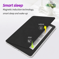Casing Kulit PU Putar 360 Derajat Desain Khusus untuk Kindle Paperwhite Generasi ke-13 KPW7 2026, Casing E-Reader dengan Bagian Belakang Transparan Magnetik yang Dapat Dilepas
