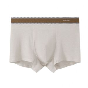 Nouvelles Boxer Briefs pour Hommes en Coton Viscose, Taille Mi-Haute, Douces, Respirantes, Antibactériennes, Tissage Uni, Sous-vêtements Automne Hiver Shantou - Product Image 1