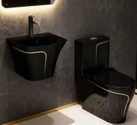 Pompa Toilet Keramik Warna-warni Penghemat Air Penghilang Bau Diameter Besar Anti Cipratan Air Modern Minimalis